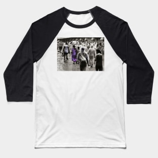 India Monsoon Rain in Purple Baseball T-Shirt